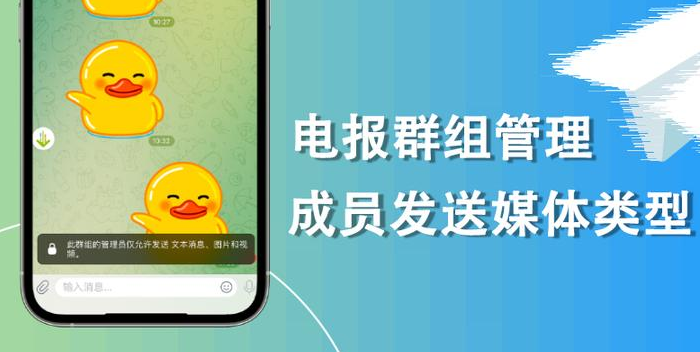 群组管理员如何设置管理群组成员发送媒体类型